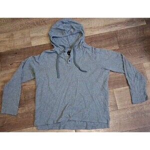 Edgar + Ash Hoodie Men’s Large Blue Long Sleeve Cotton Pullover Outdoor Logo